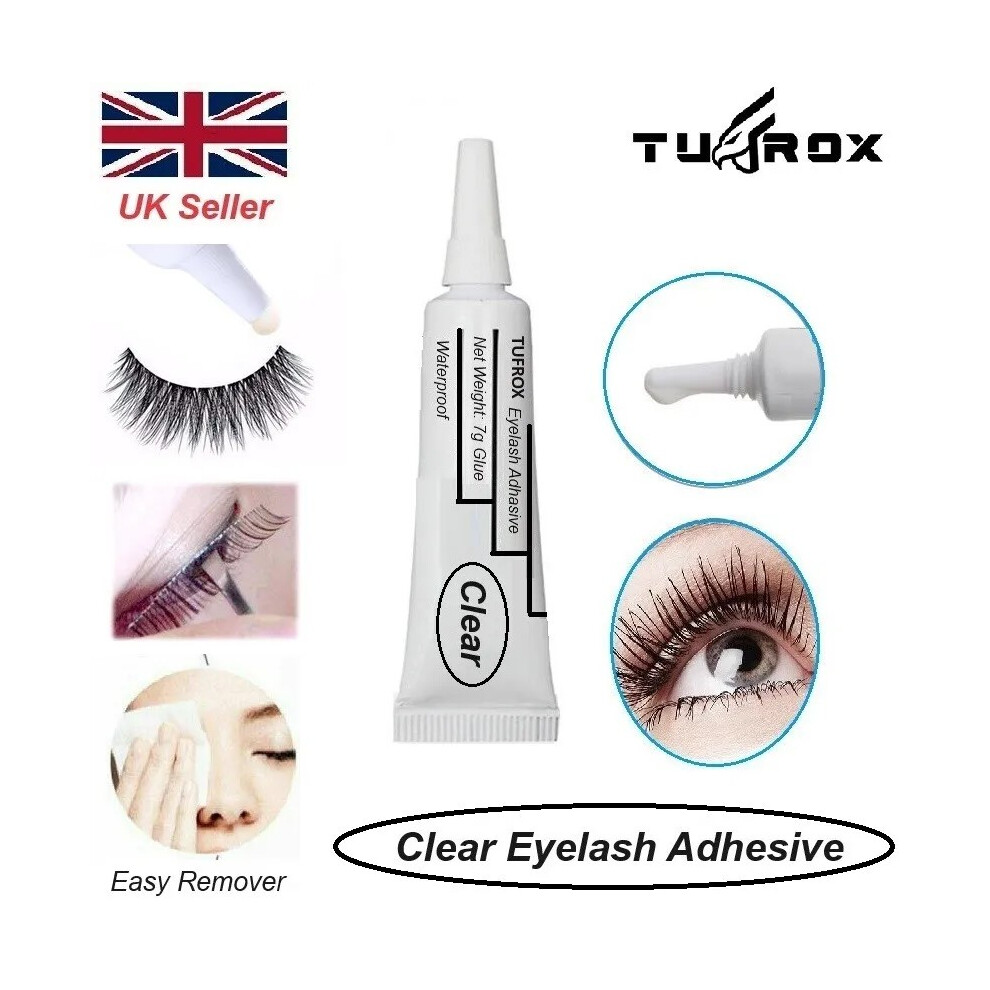 (EYE GLU BLU (Clear)) Eyelash Glue Waterproof Adhesive Eye Lash Glue