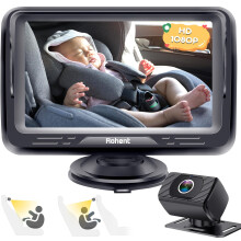Baby Car Camera HD 1080P Baby Car Mirror 5 Mins Easy Installation Crystal Night Vision Infant Travel Safety Kit N06