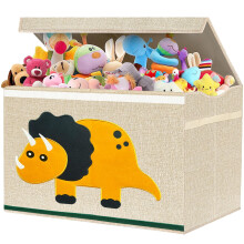 Large Kids Toy Storage Box for Boys,Girls,Foldable Toy Chest Organizer Container Bin Trunk for Toddler, Children and Baby Nursery (Dinosaur)