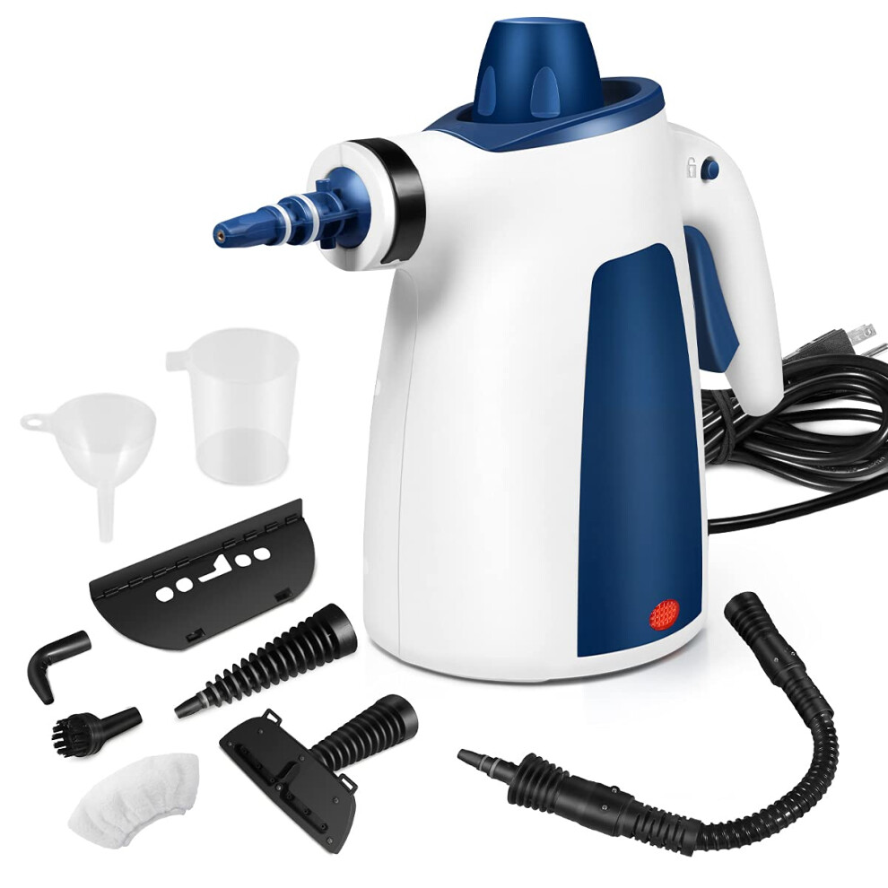 Steam Cleaner, HandHeld Steam Cleaners, Portable Steam Cleaning, Multi-Purpose Steamer with 9 Accessory Kit for Sofa, Kitchen, Tile, Curtains, Carpets