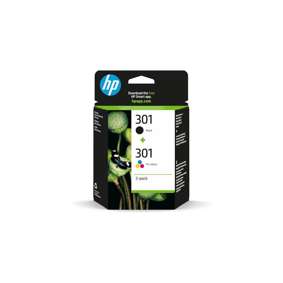 N9J72AE 301 Original Ink Cartridges, Black and Tri-Colour, Multipack