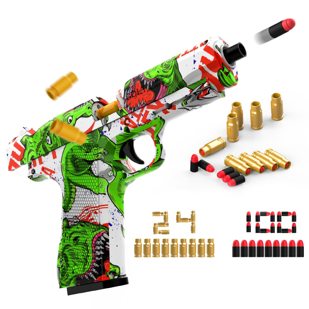 Shell Ejecting Toy Gun for Kids, Plastic Pistol Blaster with Soft Foam Bullet, Children Gadget Shooting Game for Indoor Outdoor, Birthday Stocking