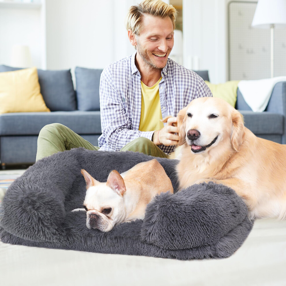 Plush dog beds large best sale