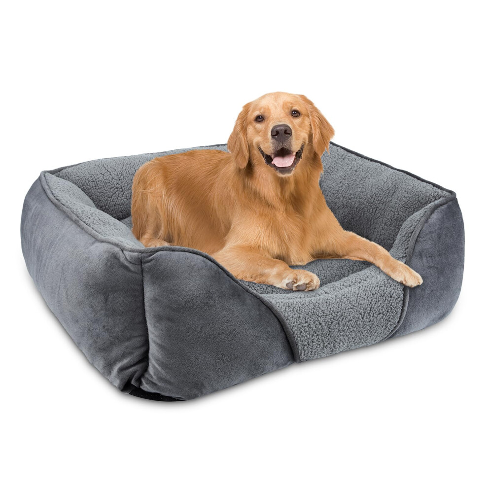 Dog Bed Extra Large Pet Bed Grey Dog Bed Orthopedic Dog Bed Washable XL Dog Bed with Anti Slip Bottom Calming Dog Bed for Labrador German Shepherd on OnBuy