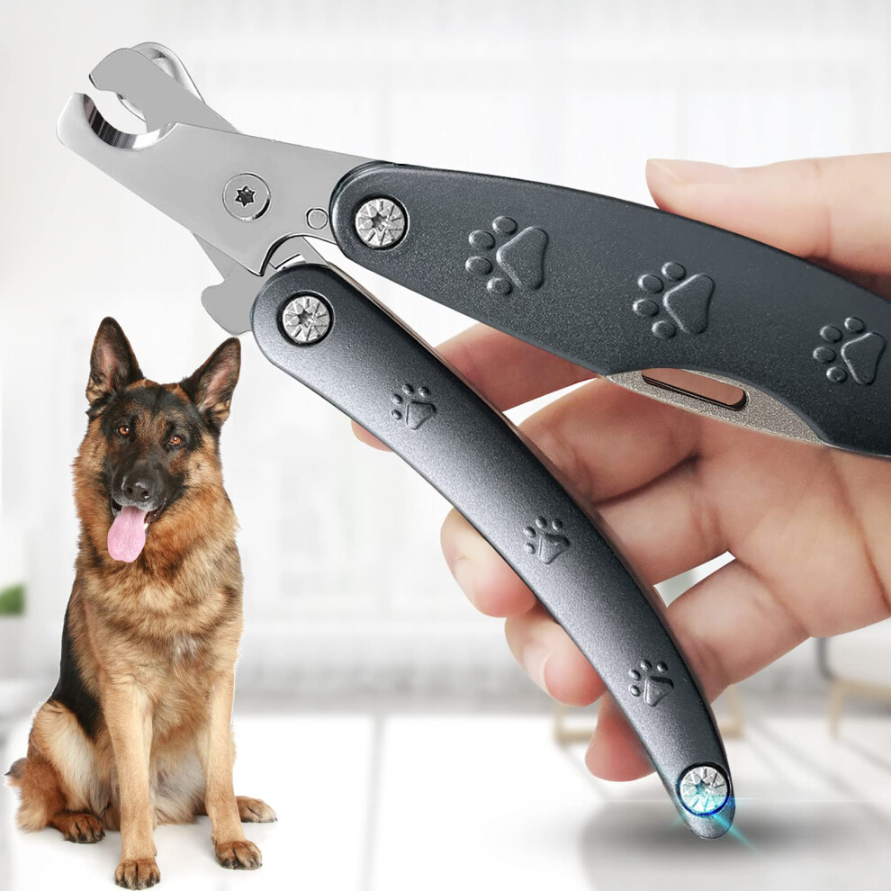 Best Dog Nail Trimmer for Anxiety Sensitive Dog, Quiet Sharpest Smoothest Dog Nail Clippers for X Large Medium Small Size Breed, Heavy Duty Metal Dog