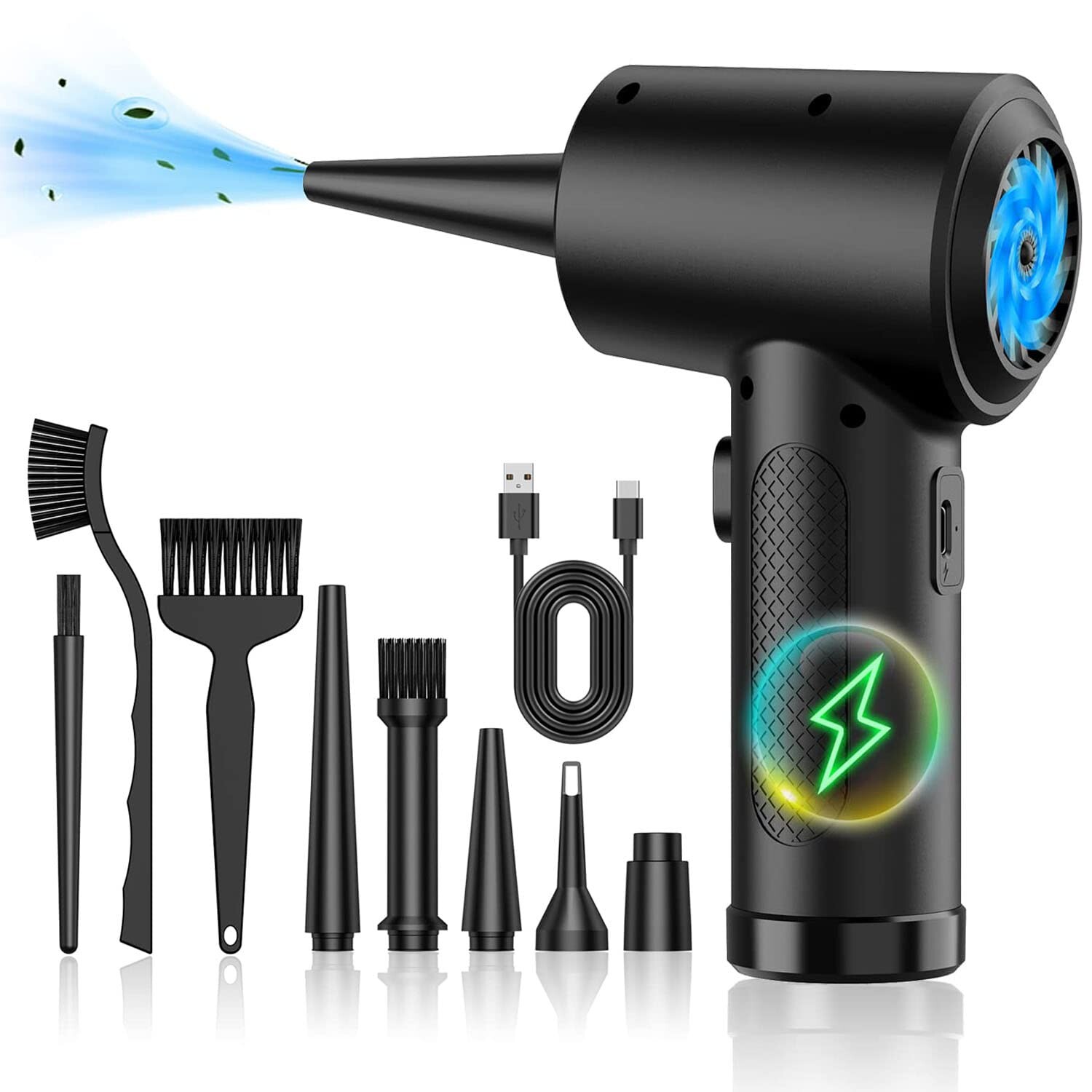 Compressed Air Duster Cleaner for PC - Electric Rechargeable Cordless ...