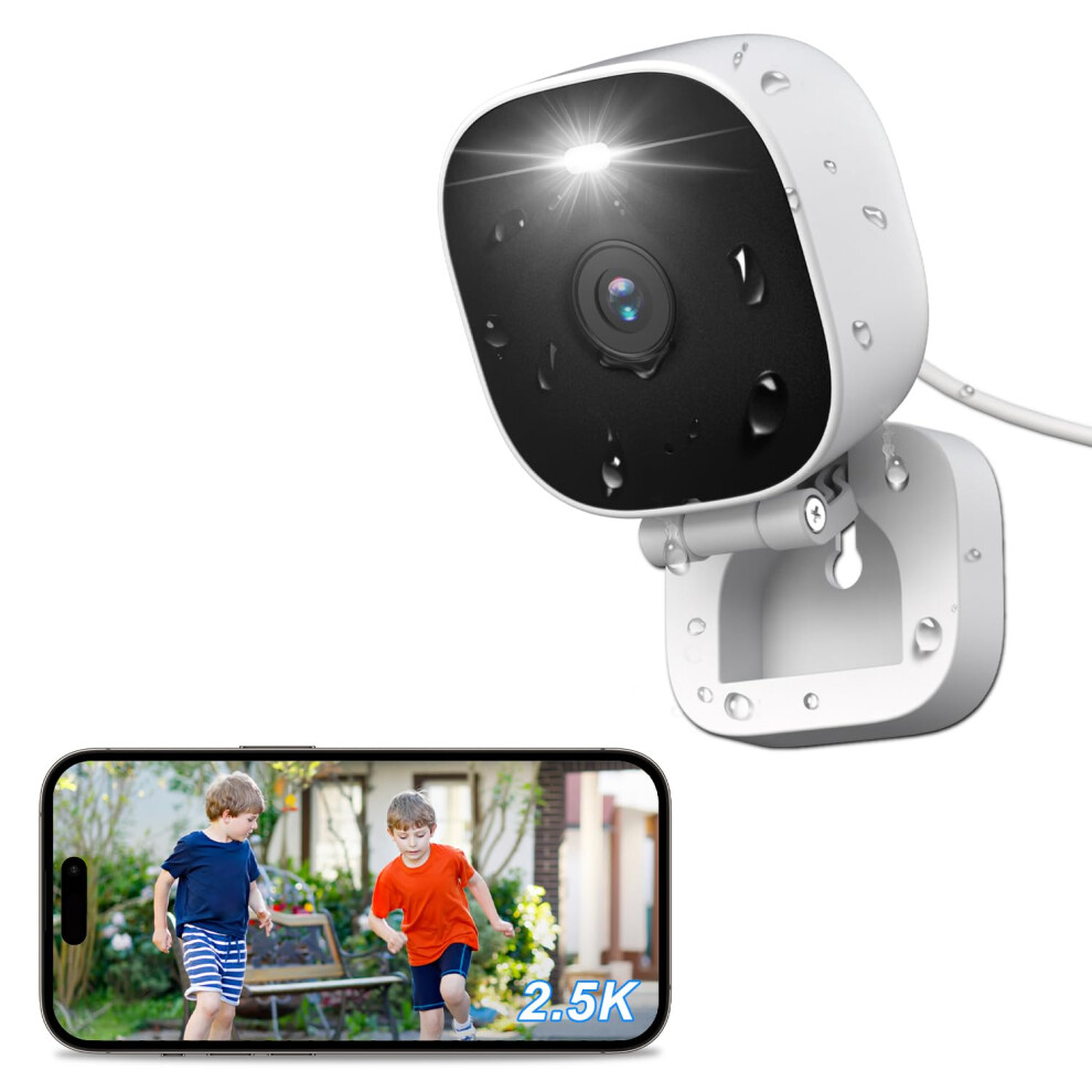 Security Camera Outdoor, Ip66 Waterproof, Starlight Color Night Vision, 2.5K/4MP Cameras House Security with Motion/Sound Detection, 2 Way Talk, CCTV