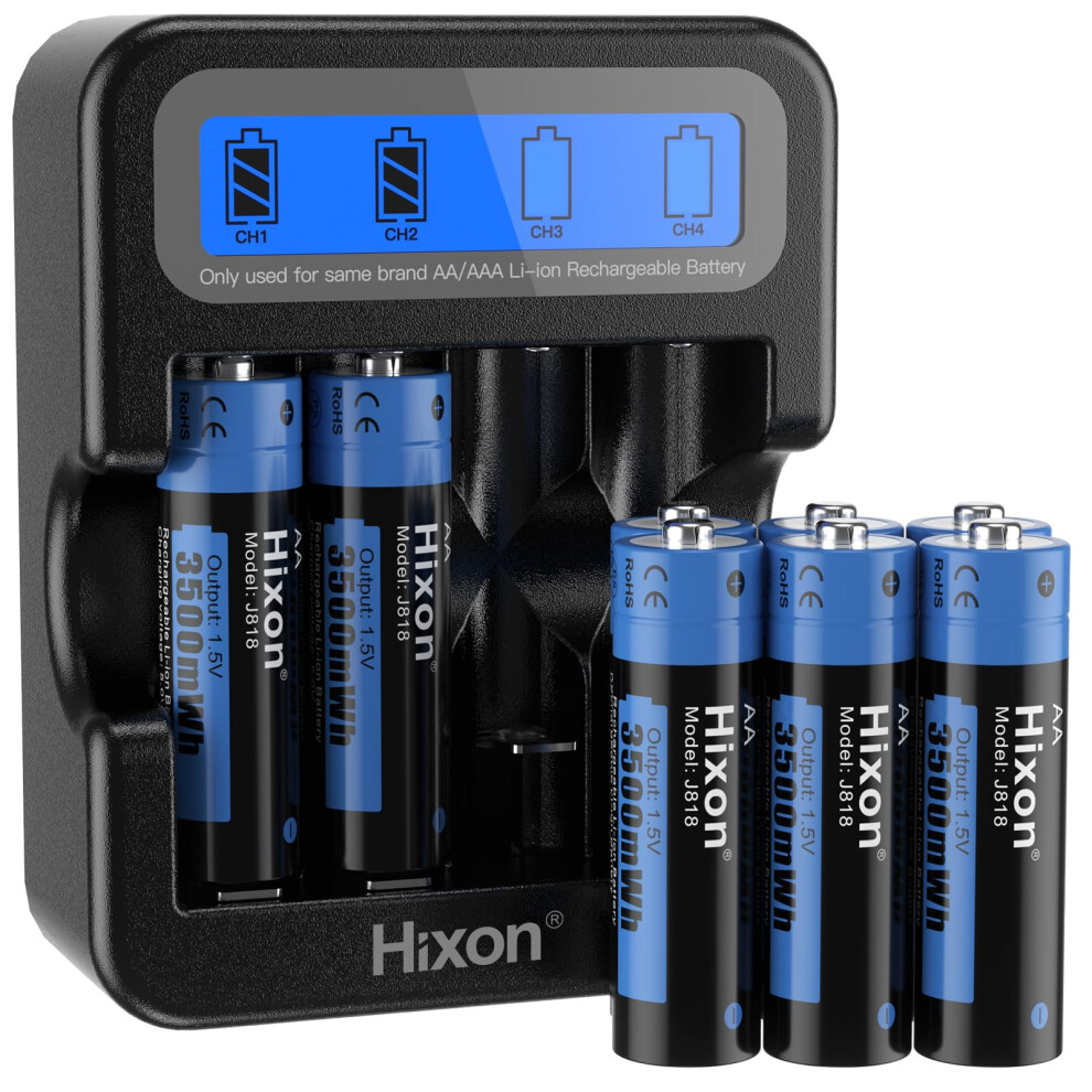 Aa lithium rechargeable batteries with charger hotsell