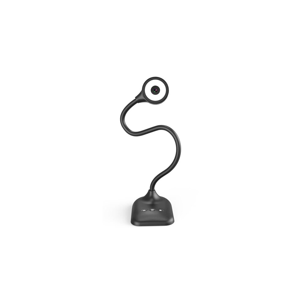 Visualiser, USB Document Camera for Teaching, PC Camera for Classroom with Auto Focus, MIC, LED Light, Image Invert, Fold, for Mac OS, Windows,