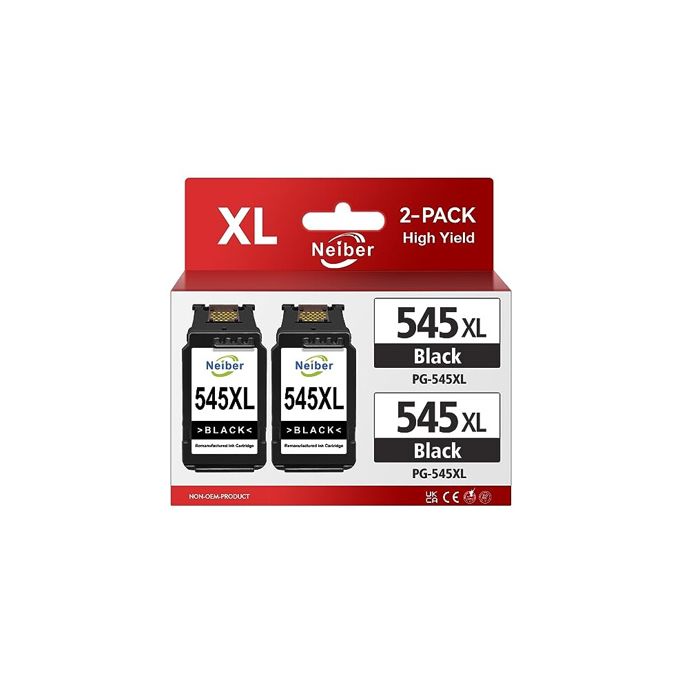 545 Black Ink Cartridges, PG 545 PG-545XL Printer Ink Replacement for Canon 545 Ink Cartridges, for Pixma TS3150 TS3350 TS3355 TS3100 TS205, TR4550