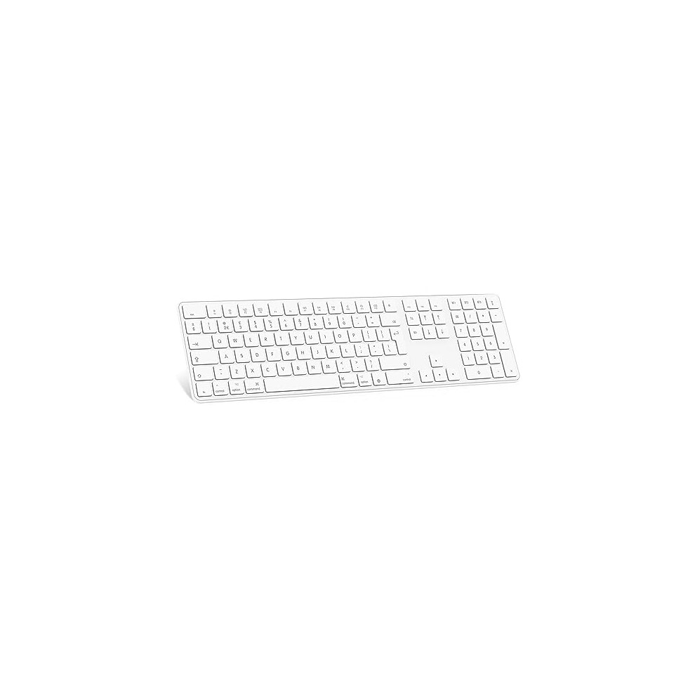 Bluetooth Keyboard for Mac os, OMOTON KB515 Full-sized Wireless Keyboard for Apple MacBook Pro/Air, iMac, iMac Pro, Mac Mini/Pro, Battery-powered,