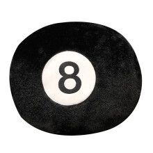 (35cm/13.78in) Toy Plush Black 8 Billiard Throw Pillow Sofa Pillow Cushion Nap Pillow Style