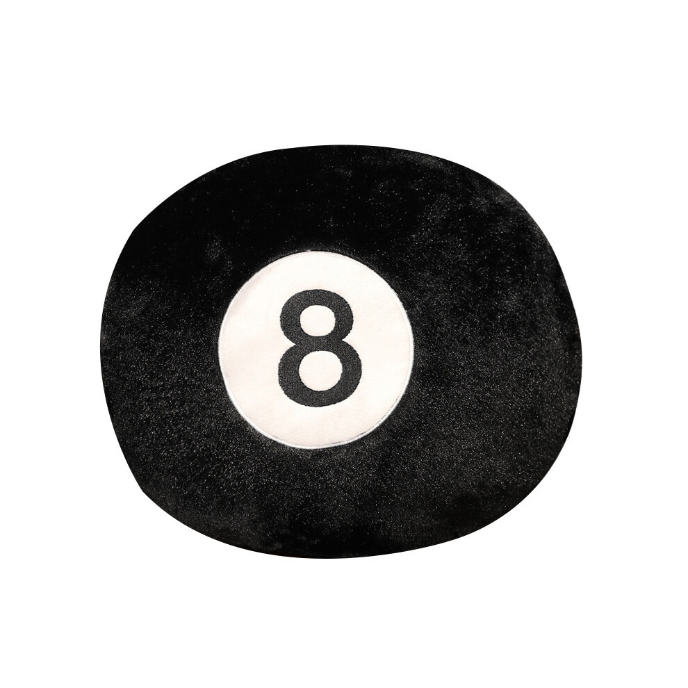 (35Cm/13.78In) Toy Plush 8 Billiard Throw Pillow Sofa Pillow Cushion Nap Pillow Style Black