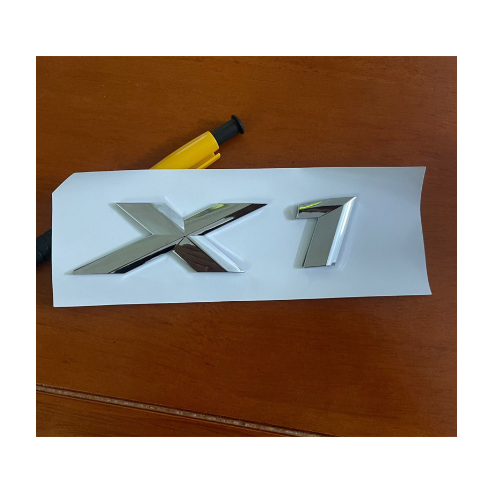 (, X1) Car Letter Number Rear Trunk Boot Badge Emblem X1 X2 X3 X4 X5 X6 X7 Silver 8381923467012