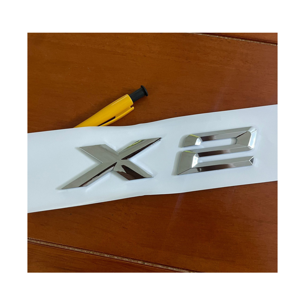 (, X2) Car Letter Number Rear Trunk Boot Badge Emblem X1 X2 X3 X4 X5 X6 X7 Silver 8381923467029