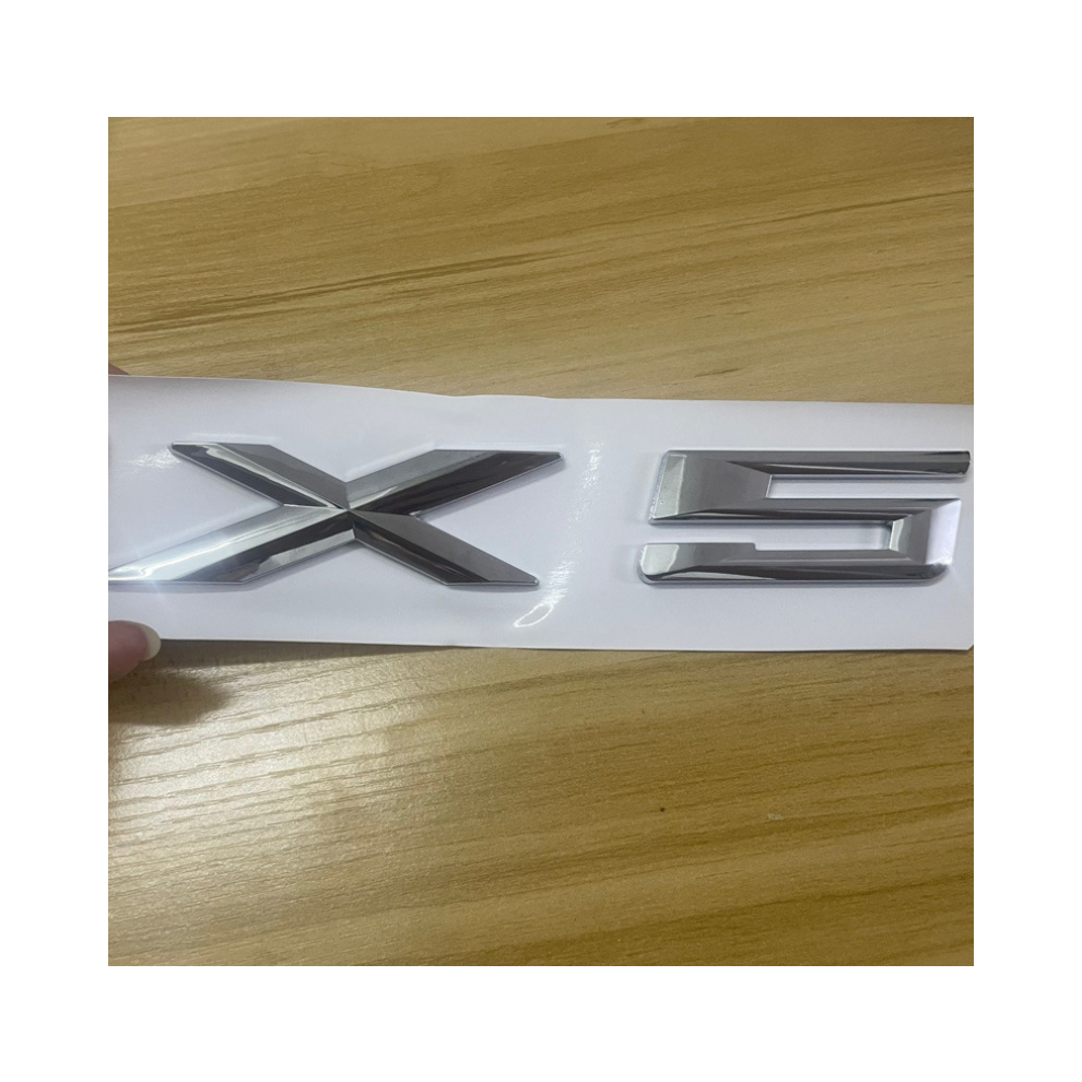 (, X5) X1 X3 X5 X6 Car Letter Number Rear Trunk Boot Badge Emblem Silver 8381923467241