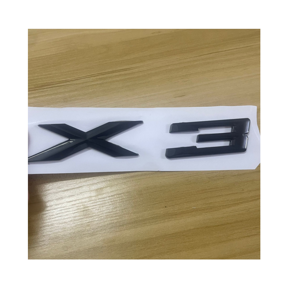 (Gloss X3) X1 X3 X5 X6 Car Letter Number Rear Trunk Boot Badge Emblem Black 8381923467265