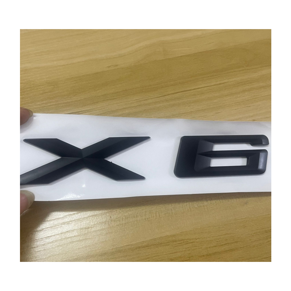 (Matte X6) X1 X3 X5 X6 Car Letter Number Rear Trunk Boot Badge Emblem Black 8381923467333