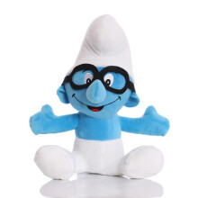 (Brainy) The Smurf Plush Material Doll Blue Stuffed Toy Pp Cotton Filling Children Gift