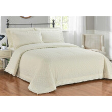 (Double, Ivory) Broderie Anglais Duvet Cover Set Bedding Set Quilt Cover Luxury