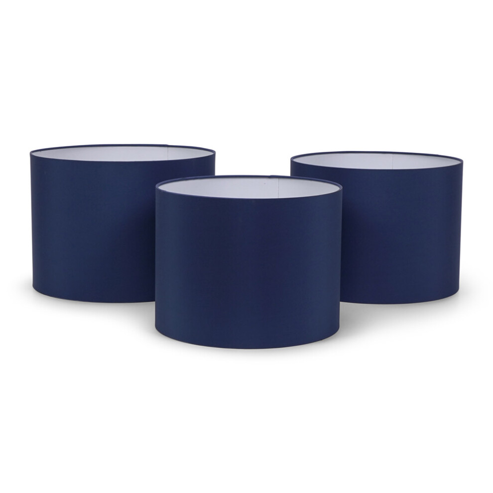 Torbery Navy Set of 3 Nesting Easy Fit Light Shades