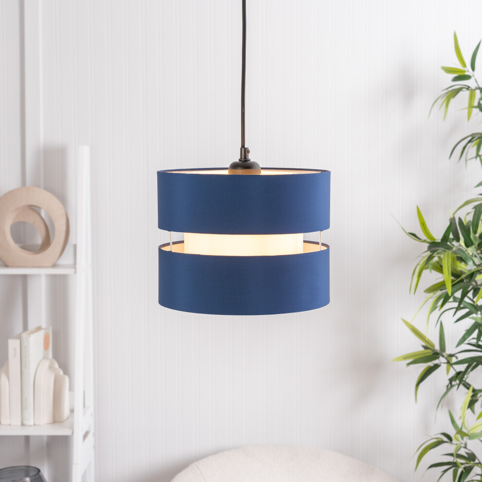 Sophia Navy Easy Fit Small Light Shade with 10W LED Warm White Bulb