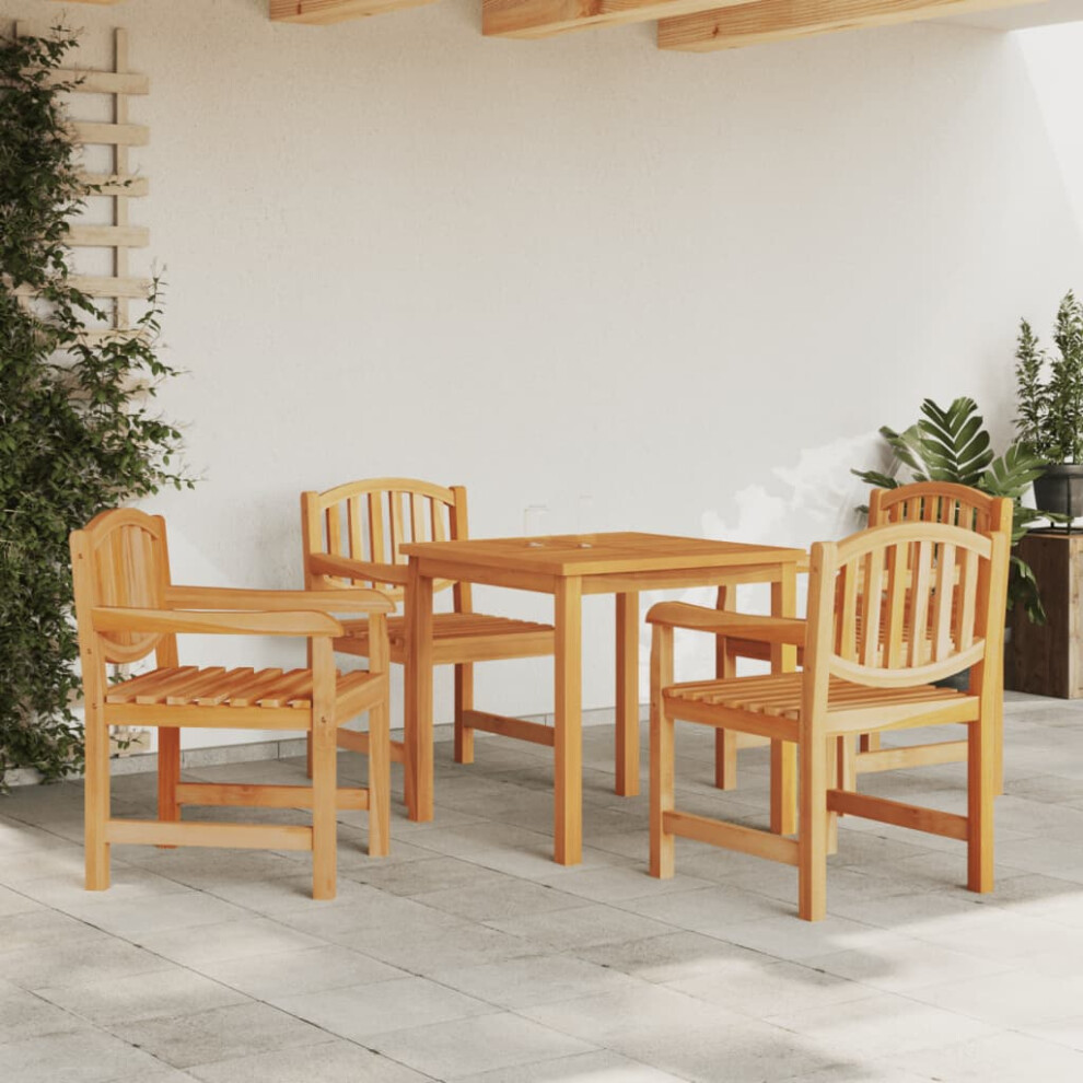 vidaXL 5 Piece Garden Dining Set Solid Wood Teak