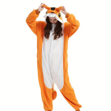 (Mixed Color, 16) Unisex Squirrel Onesie Pajamas, Cartoon Animal Costume, Cozy Thickened Plush Jumpsuit