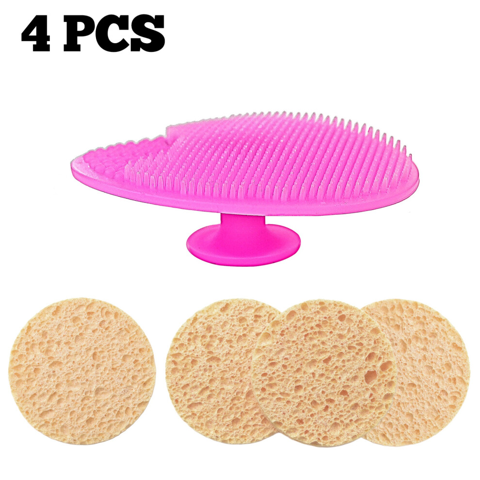 Silicone Face Scrubber & Makeup Remover Pads - Facial Cleansing Set