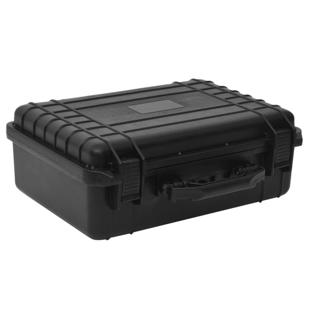 (47 x 36 x 18 cm) vidaXL Portable Flight Case Black PP Tool Box Protective Hard Case Carry Case