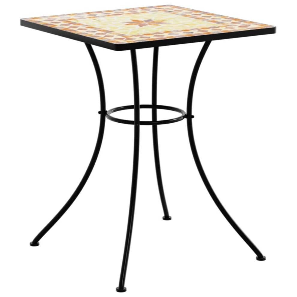 (terracotta, 60 x 60 x 74 cm) vidaXL Mosaic Bistro Tables Outdoor Table Garden Balcony Dining Table Ceramic