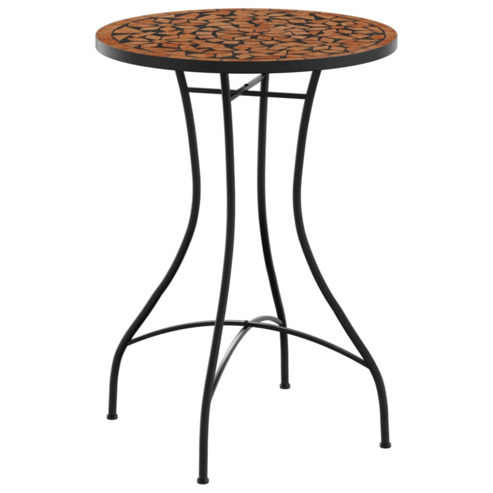 (terracotta, 50 x 70 cm) vidaXL Mosaic Bistro Tables Outdoor Table Garden Balcony Dining Table Ceramic