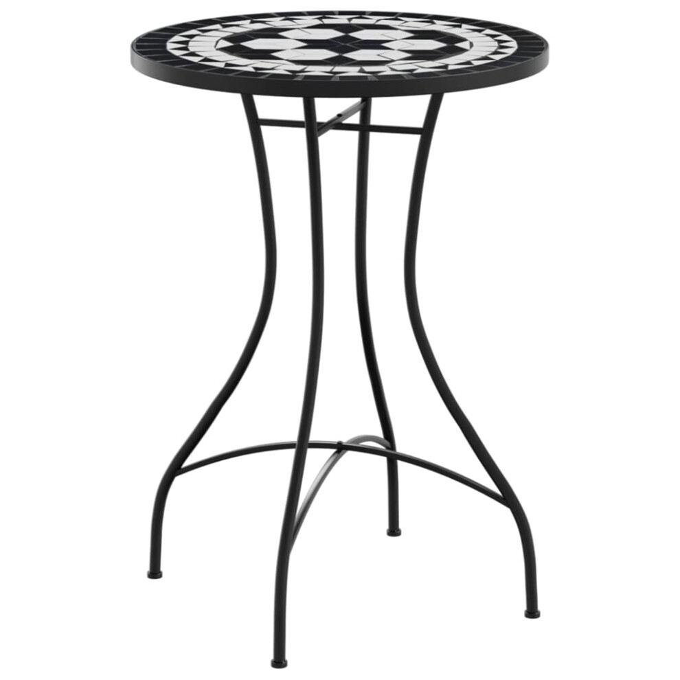Vidaxl (Black, 50 X 70 Cm) Mosaic Bistro Tables Outdoor Table Garden Balcony Dining Table Ceramic