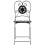 Berkfield Bistro Chairs Foldable 2 pcs Black and White Ceramic 5