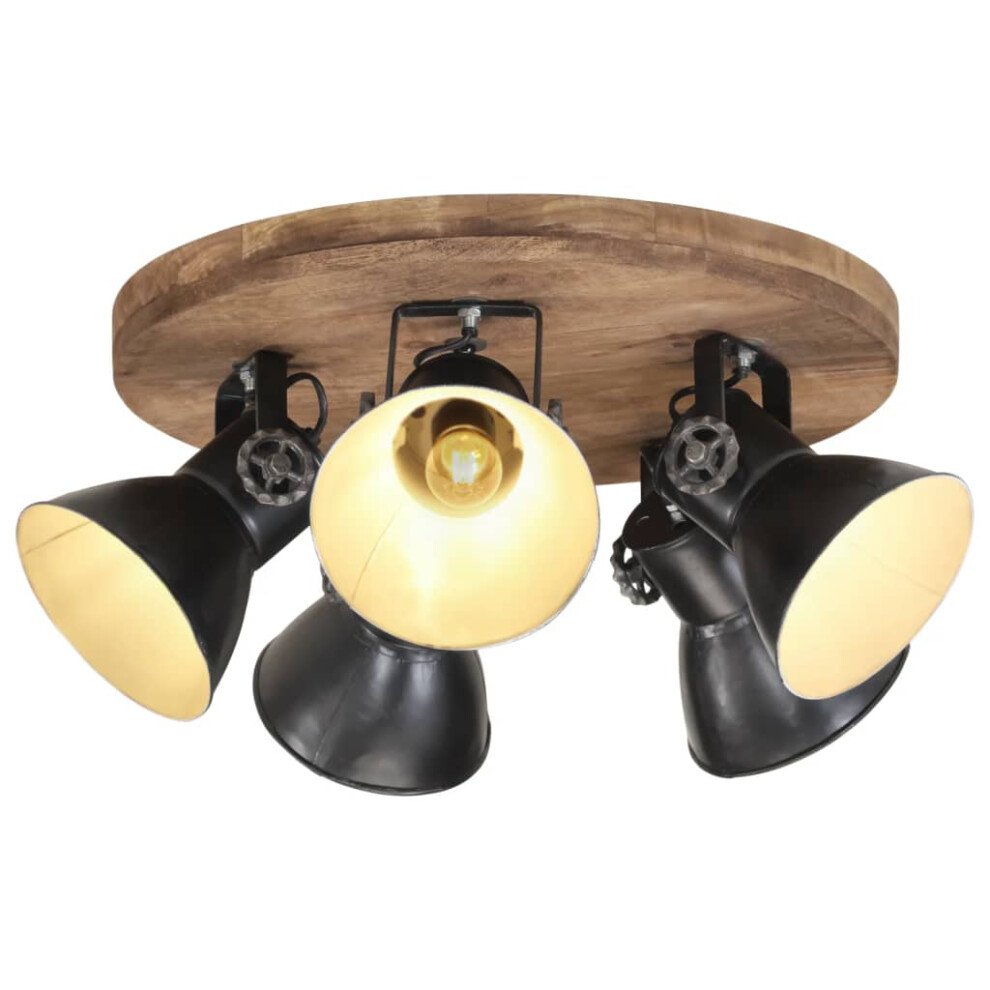 Vidaxl (Black, Round Ceiling Lamp 5 Shades Pcs) Industrial Wall Lamp Hallway Bedside Light Ceiling Lamp Hanging Light