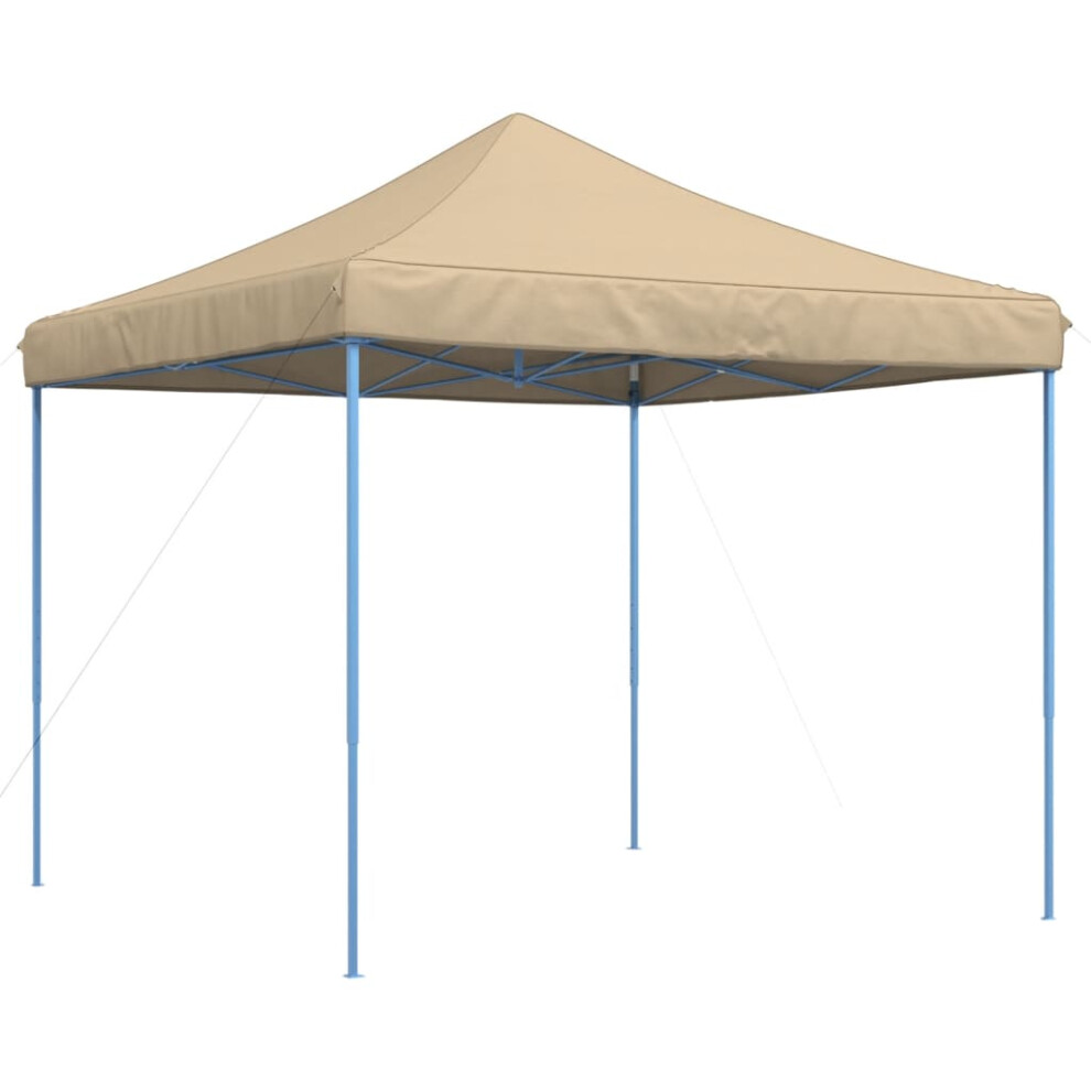 (beige, without sidewall) vidaXL Foldable Tent Canopy Patio Pavilion Gazebo Pop up Tent Marquee Canopy