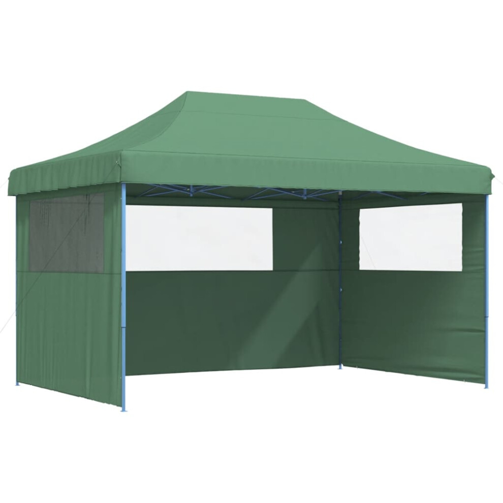 (green, with 3 sidewalls) vidaXL Foldable Tent Pop-up Outdoor Party Gazebo Canopy Shelter Multi Colours