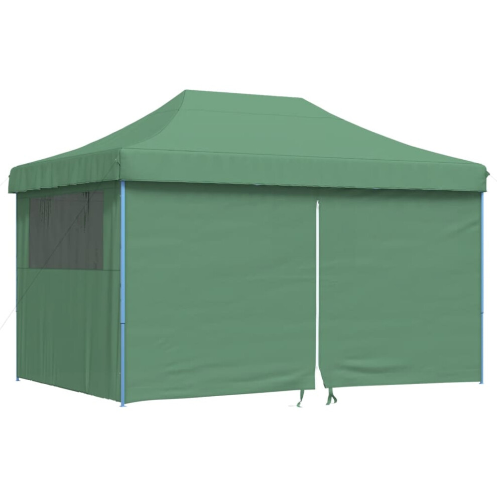 (green, with 4 sidewalls) vidaXL Foldable Tent Pop-up Outdoor Party Gazebo Canopy Shelter Multi Colours