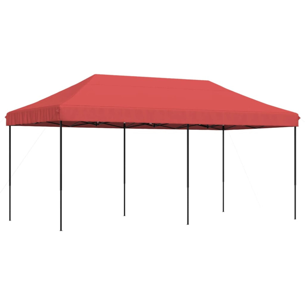 (burgundy, without sidewall) vidaXL Foldable Tent Pop-Up with 4 Side Walls Outdoor Pavilion Multi Colours