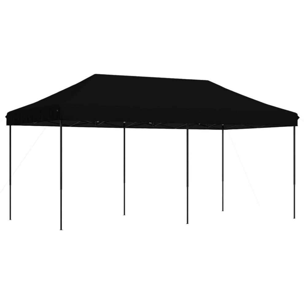 (black, without sidewall) vidaXL Foldable Tent Pop-Up with 4 Side Walls Outdoor Pavilion Multi Colours