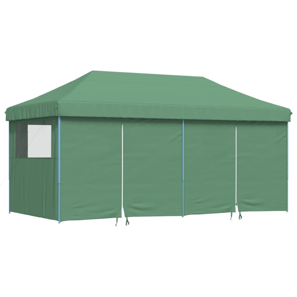 (green, with 4 sidewalls) vidaXL Foldable Tent Pop-Up with 4 Side Walls Outdoor Pavilion Multi Colours