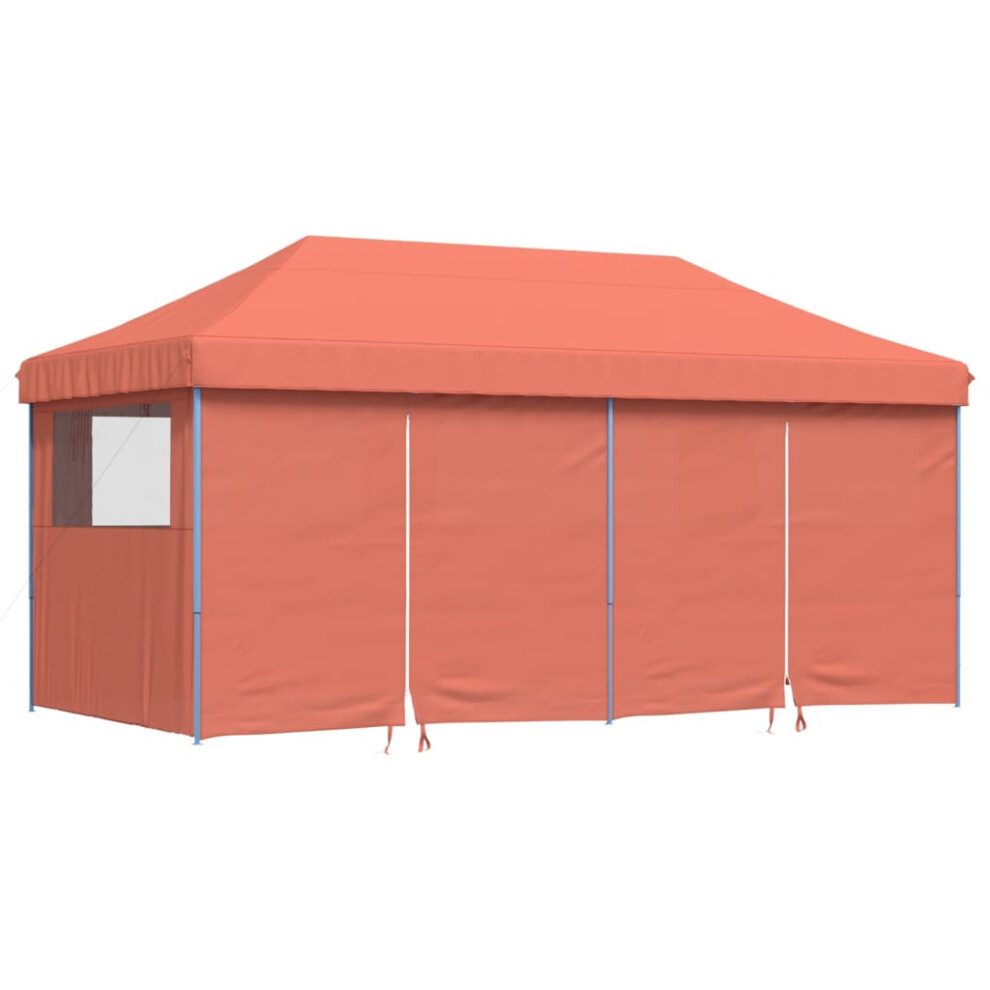 (terracotta, With 4 sidewalls) vidaXL Foldable Tent Pop-Up With 4 Side Walls Outdoor Pavilion Multi Colours