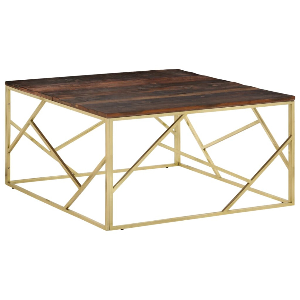 (gold, solid wood) vidaXL Coffee Table Hallway Accent End Table Console Centre Tea Side Table