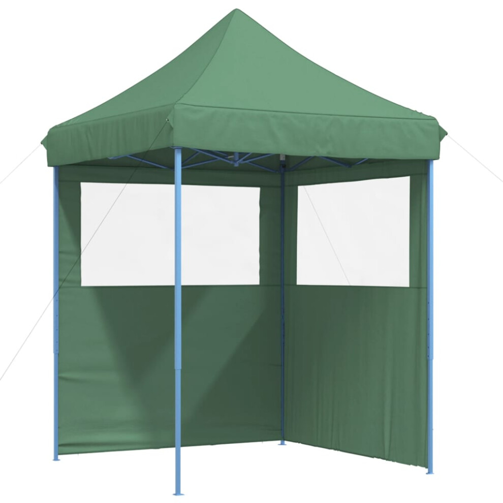 (green, with 2 sidewalls) vidaXL Professional Folding Party Tent Steel 2x2m Outdoor Canopy Multi Colours