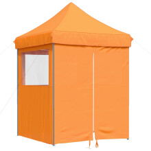 (orange, with 4 sidewalls) vidaXL Professional Folding Party Tent Outdoor Canopy Garden Pavilion Steel