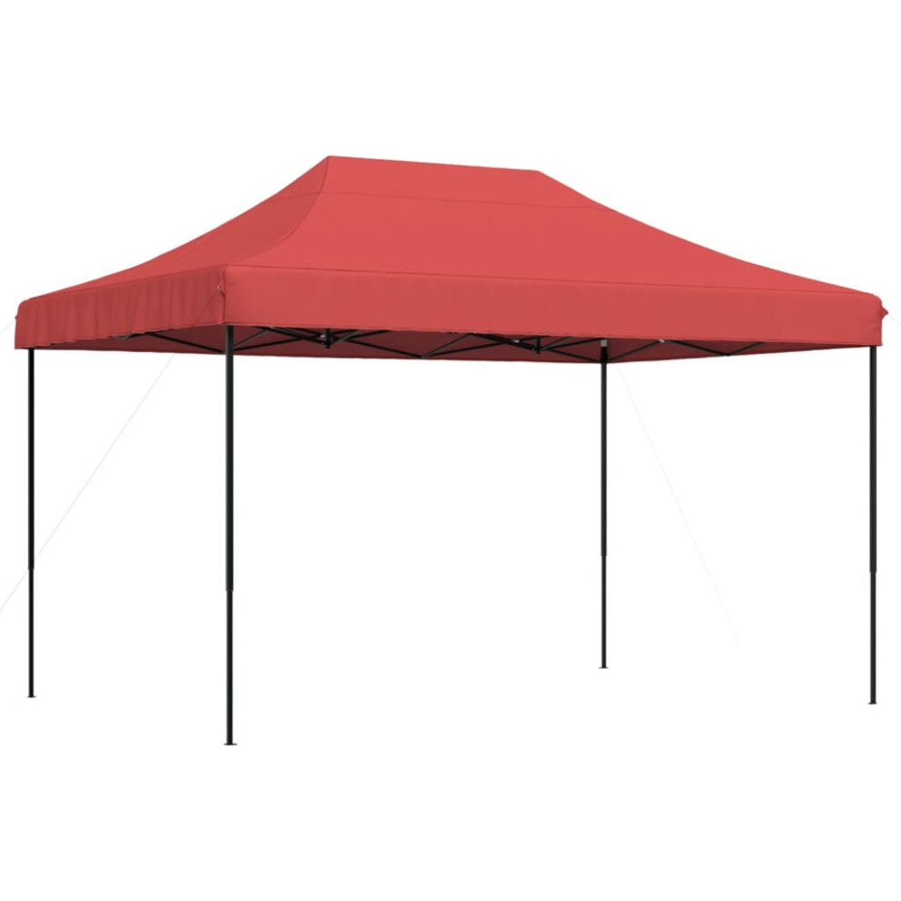 (burgundy, without sidewall) vidaXL Foldable Party Tent Pop-Up with 4 Sidewalls Patio Gazebo Canopy Shelter