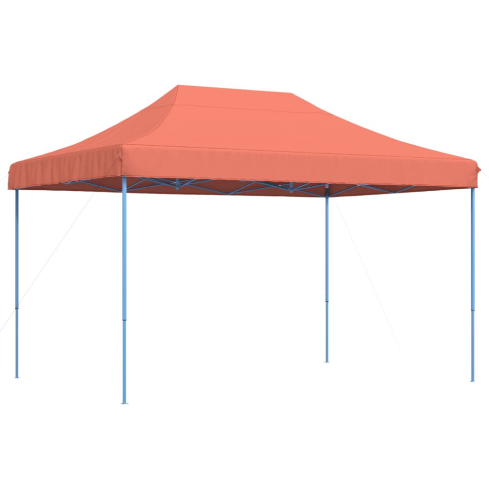 Vidaxl (Terracotta, Without Sidewall) Foldable Party Tent Pop-Up With 4 Sidewalls Patio Gazebo Canopy Shelter