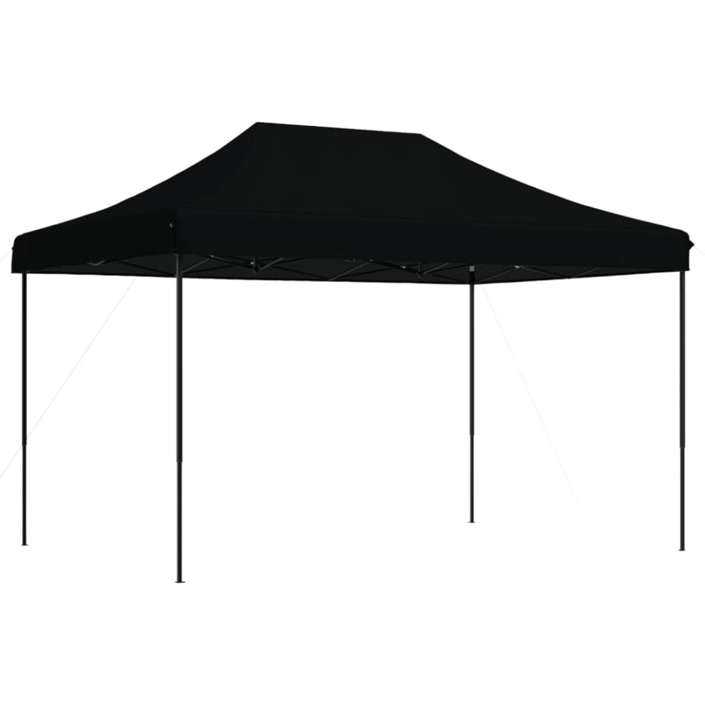 (black, without sidewall) vidaXL Foldable Party Tent Pop-Up with 4 Sidewalls Patio Gazebo Canopy Shelter