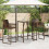 VidaXL vidaXL Garten-Bartisch Braun 70x70x110 cm Poly Rattan 3