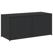 (black, 120 x 50 x 56 cm) vidaXL Garden Storage Box Bench Container Chest Shed Blanket Box Poly Rattan